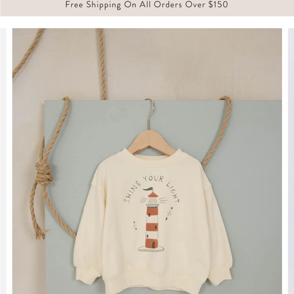 Rylee + Cru Cream 'Shine Your Light' Graphic Crewneck Sweater